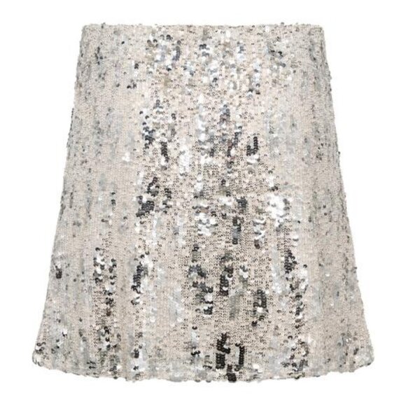 NWT SOYA CONCEPT Angel Silver Sequin Mini Skirt - Picture 2 of 2